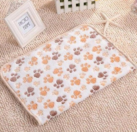 Soft Paw Print Dog and cat Fleece Blankets