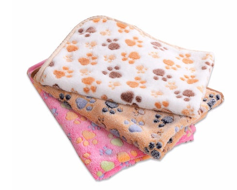 Soft Paw Print Dog and cat Fleece Blankets