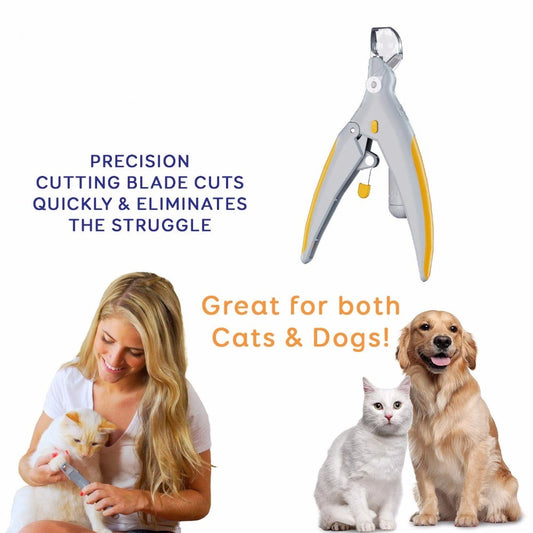 Universal pet advanced nail clippers with led lighting and magnification