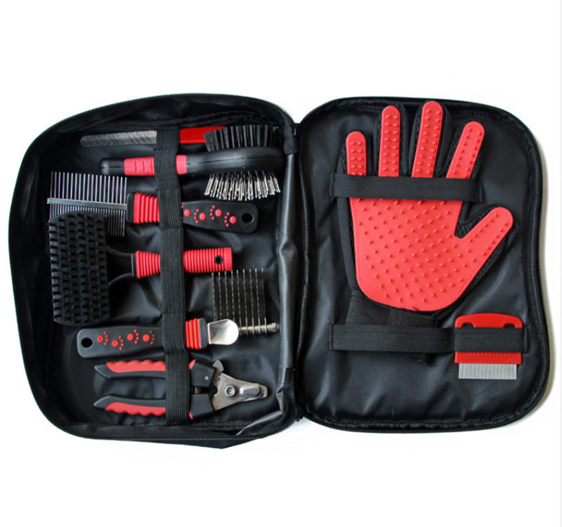 Portable dog grooming quality set for pets