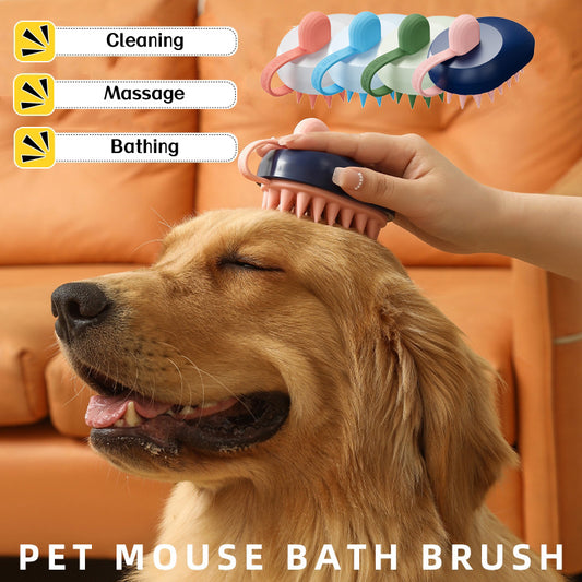 Soft Silicone Pet Hair Remover,Comb Handheld Bath Shower Hair Shampoo Massage Brush For Dogs Cats Cleaning Tool