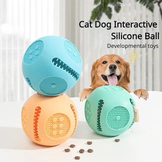 Dog toy/Food dice dispenser (silicone)treats leakage system